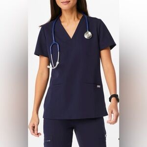 Figs Technical Collection Casma Three Pocket Scrub Top RN Healthcare Women Sz S